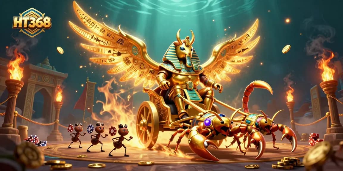 Experience thrilling gameplay in HT368 with golden elements amidst dynamic casino action.