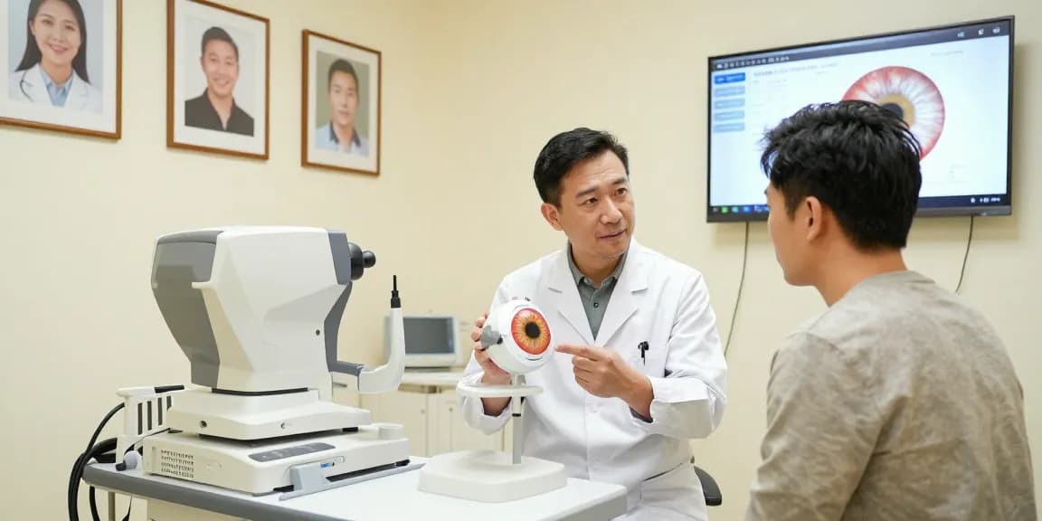 Patient consultation on ICL gd at SNU Eye Clinic with advanced eye care.