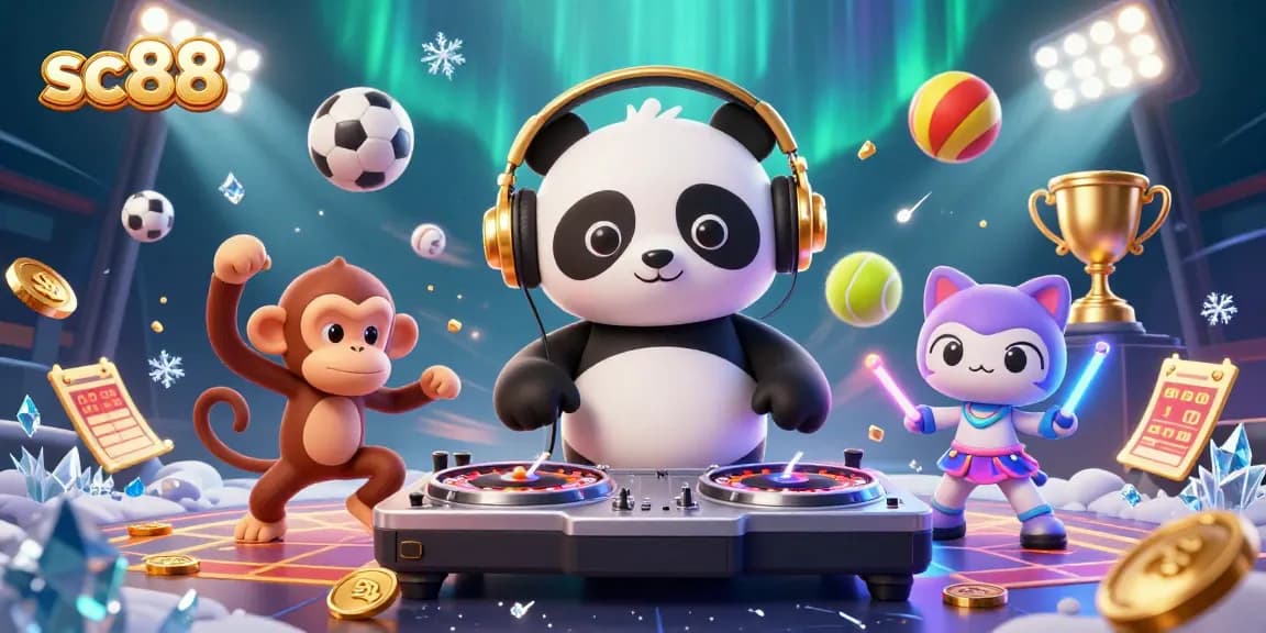 Experience dynamic fun at sc88 with animated characters and vibrant casino elements in 3D.