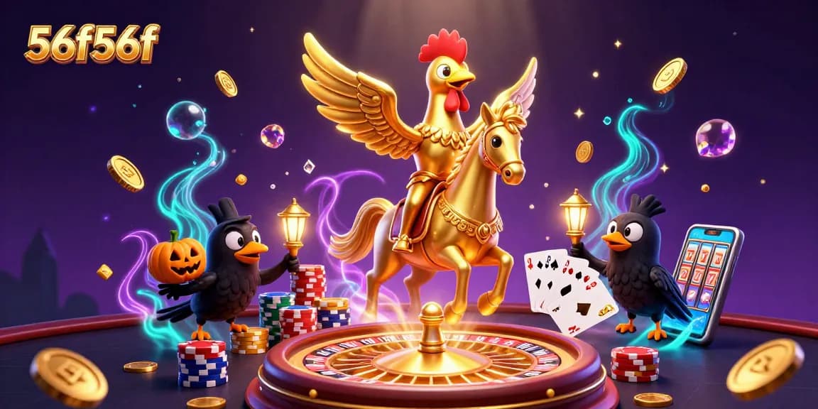 Aposte alto no 56f56f com o galo dourado e criaturas fantásticas em um cassino vibrante