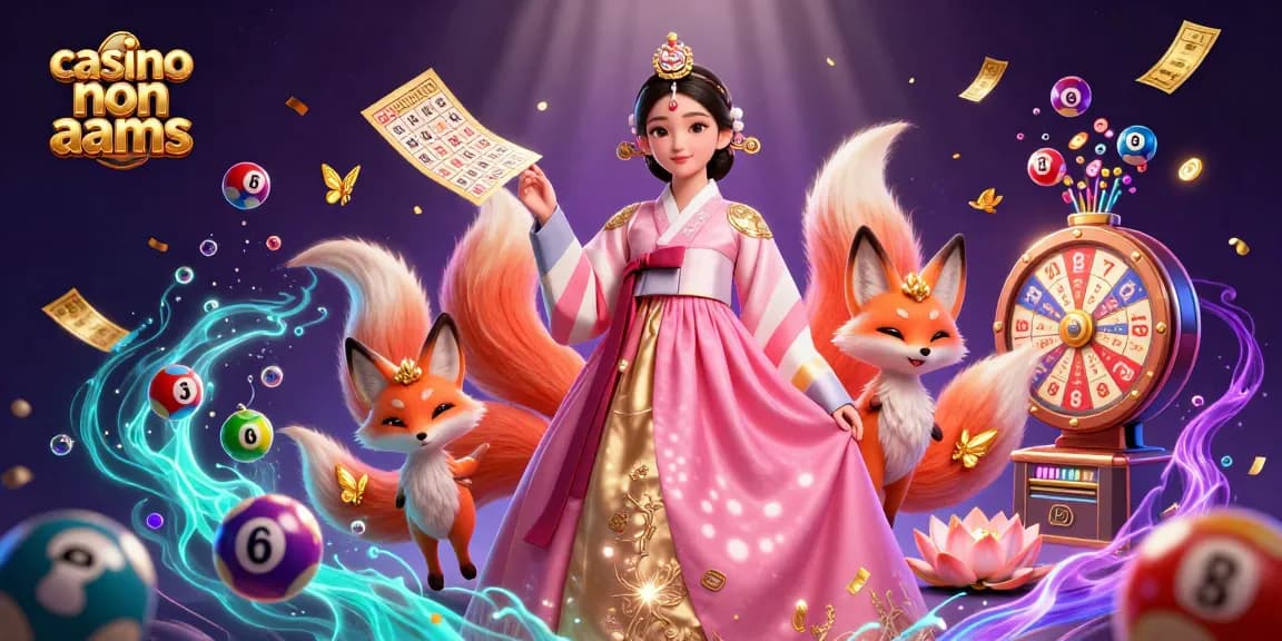 I giocatori esplorano i vivaci giochi dei casinò non AAMS con elementi colorati della lotteria e uno sfondo elegante.