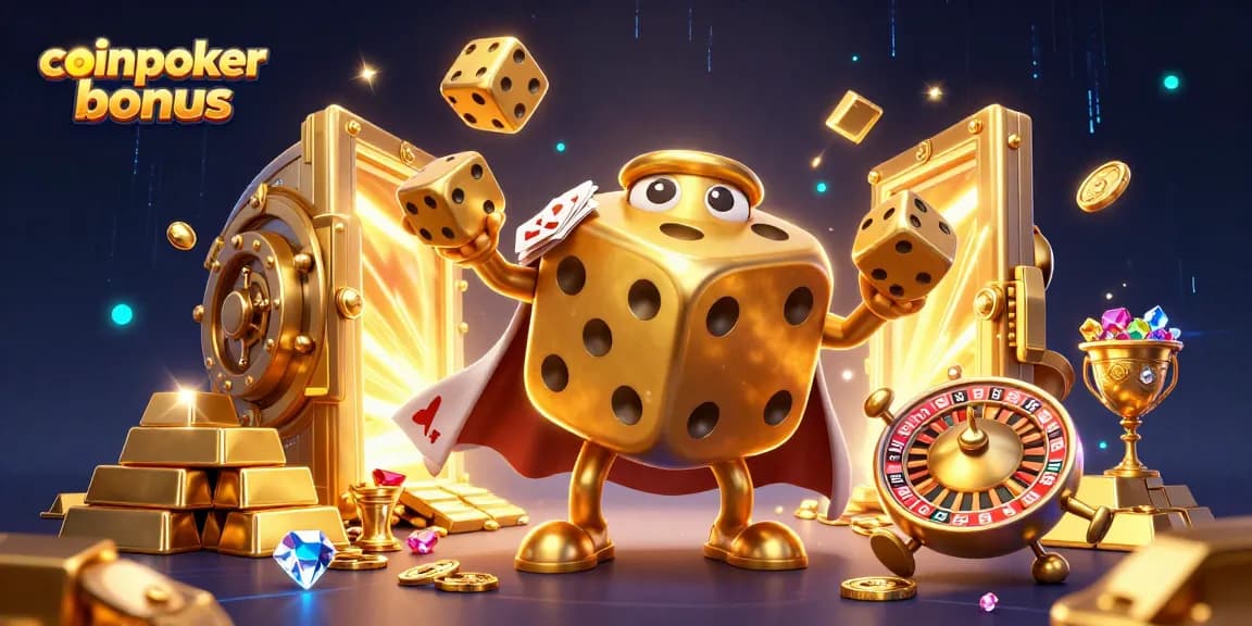 Découvrez le bonus coinpoker avec une scène dynamique et luxueuse de casino en pleine action.