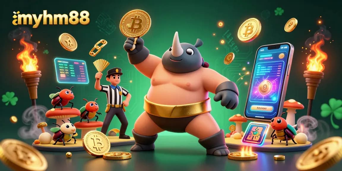 Experience winning at myhm88 with an exciting casino scene featuring dynamic characters and vivid graphics.
