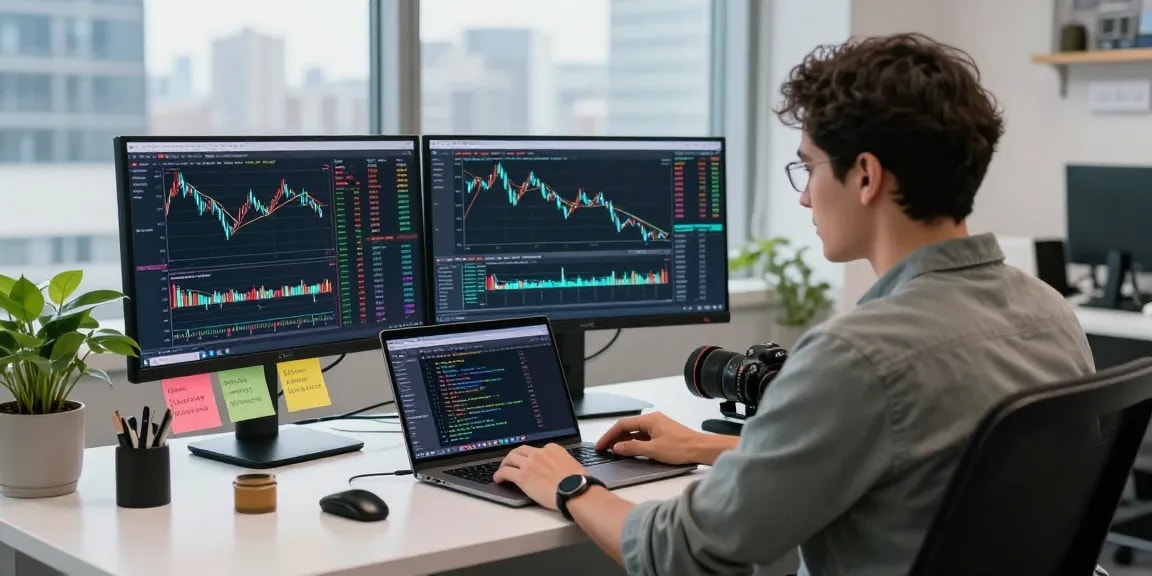 交易者在TradingView官网上分析市场图表，展示实时数据和技术指标。