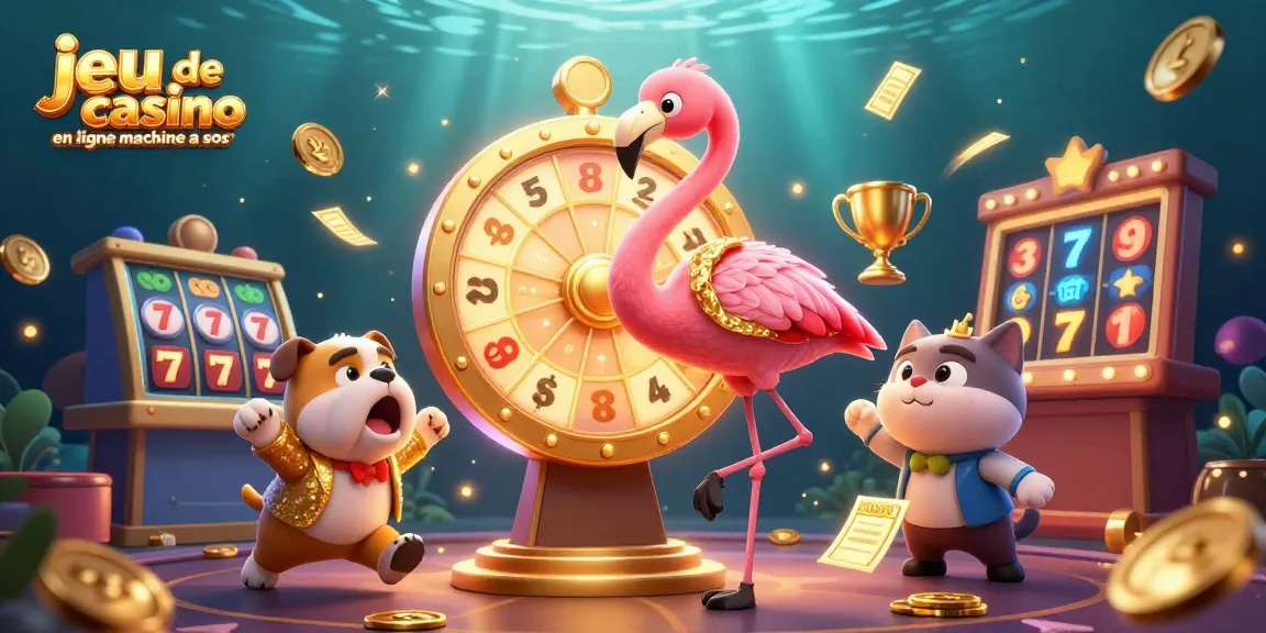 Gagnez avec le jeu de casino en ligne machine à sous dans une illustration riche et dynamique.