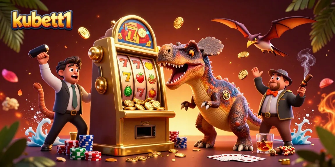Experience big wins with kubett1 as a pachycephalosaurus and friends create chaos in a vibrant casino.