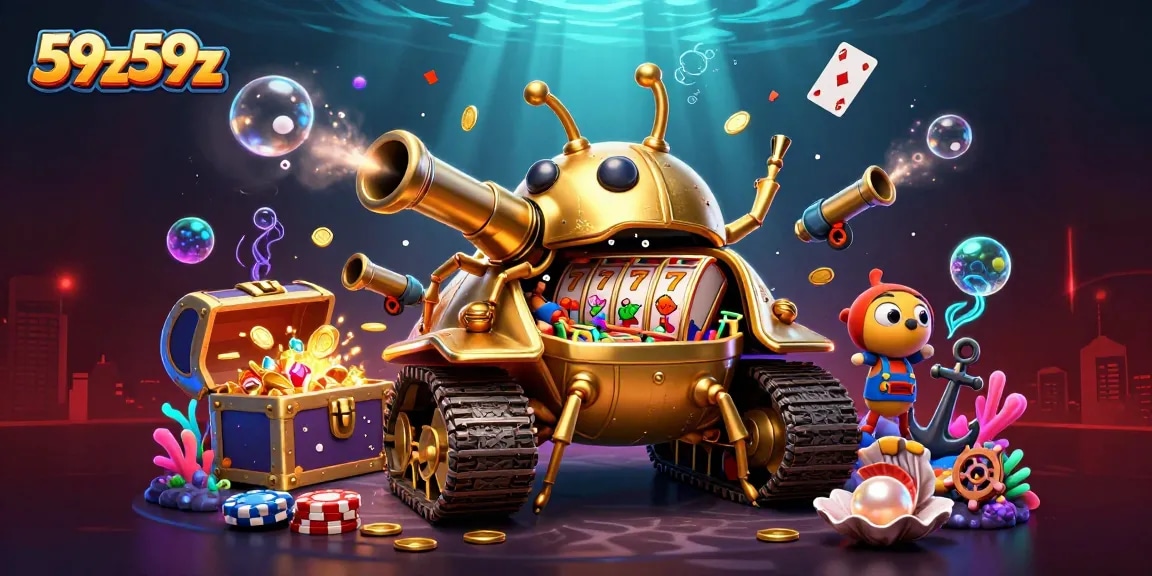 Experience the excitement of 59z59z with a lively golden beetle tank casino scene.