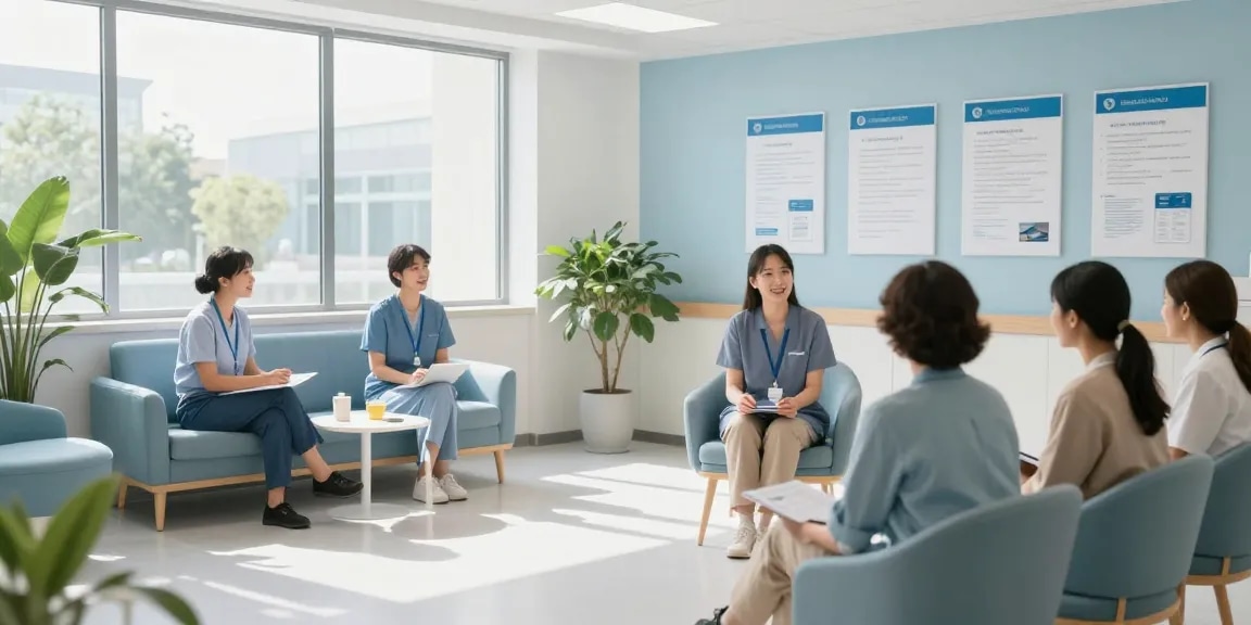 Psychiatric assessment in a modern healthcare setting, showcasing compassionate patient care.
