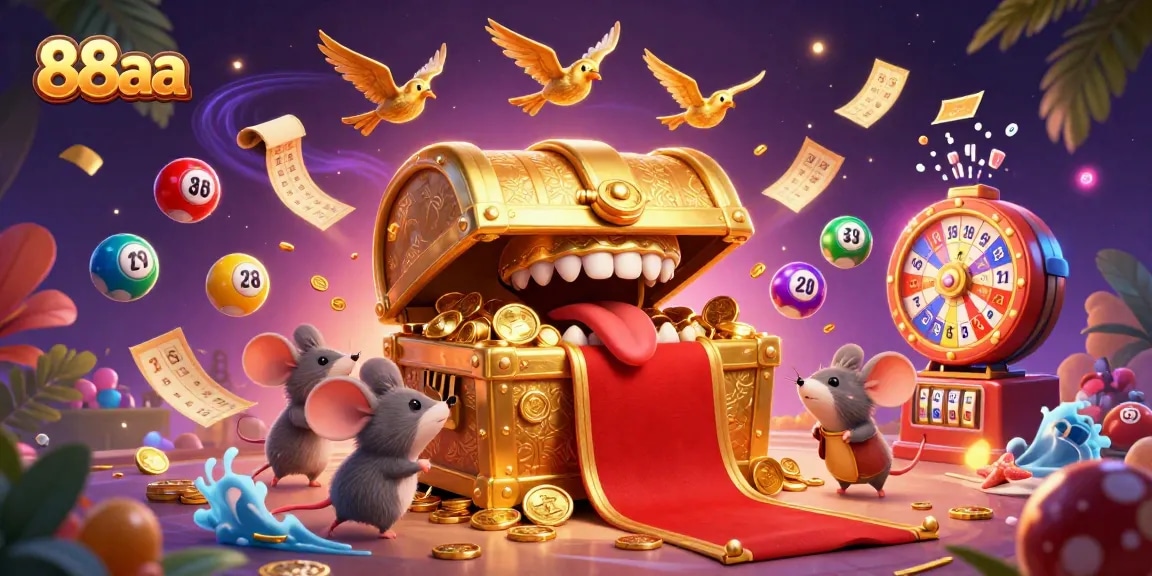 Engage with 88aa's thrilling lottery experience, featuring dynamic games with colorful balls and treasure themes.