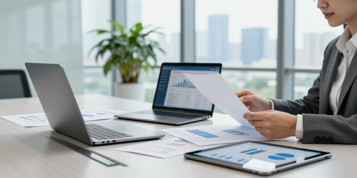 Engaging corporate banking scene showcasing bpi net empresas in a modern office setting.