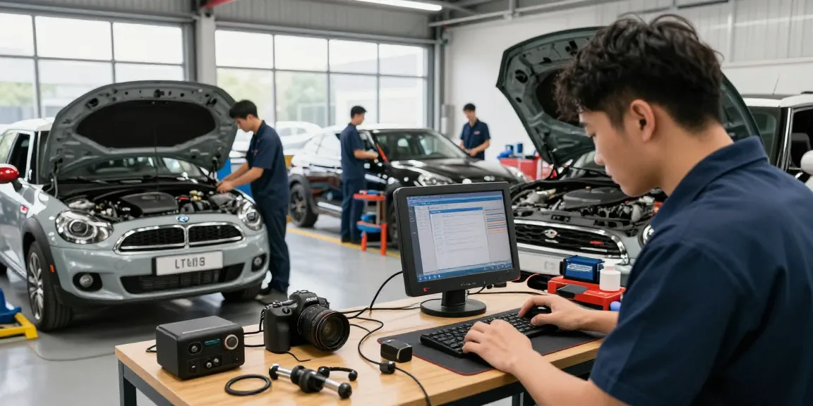 Professionelle Reparaturen in der BMW Werkstatt Hannover zeigen Techniker bei der Arbeit.