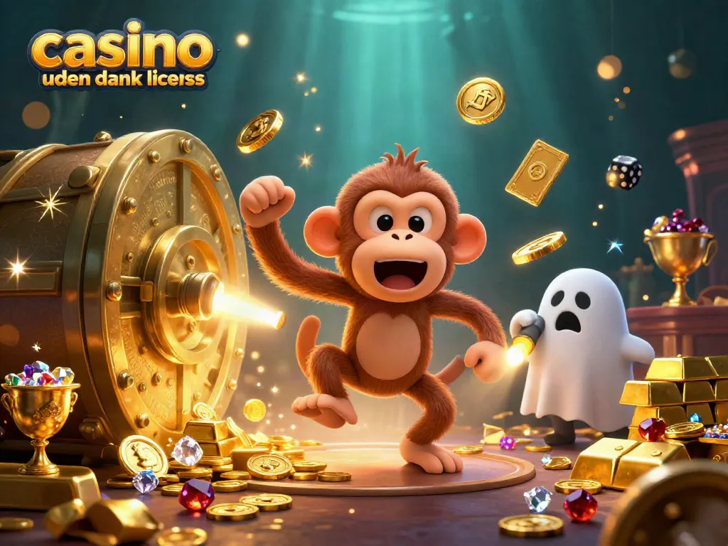 Experience excitement at a casino uden dansk licens with a playful monkey and ghost-hunter puppy.