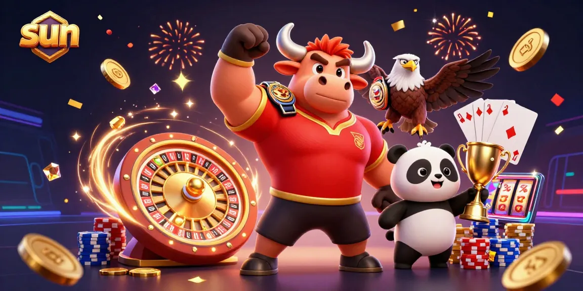 Exciting casino scene featuring the sun-themed characters celebrating amidst gaming elements.