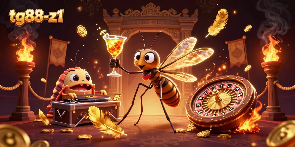 Experience tg88-z1 with an animated casino scene featuring unique characters and vibrant gaming elements.