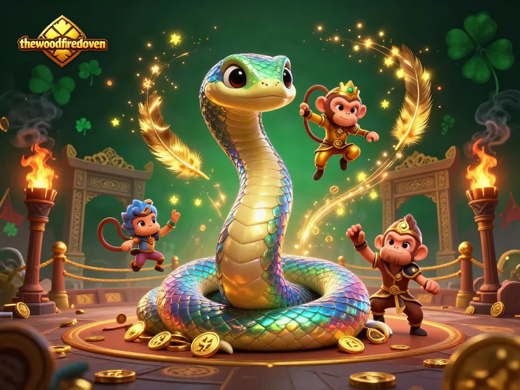 Menangkan jackpot dengan thewoodfiredoven, saat naga berwarna-warni membawa keceriaan ke dunia permainan.