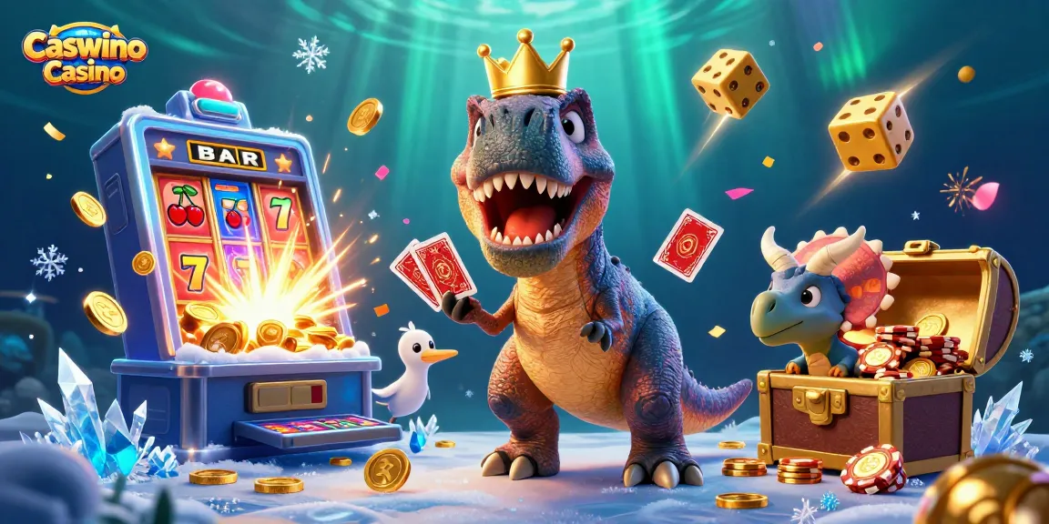 Engage in thrilling gameplay at Caswino Casino with vibrant 3D characters and dynamic casino elements.