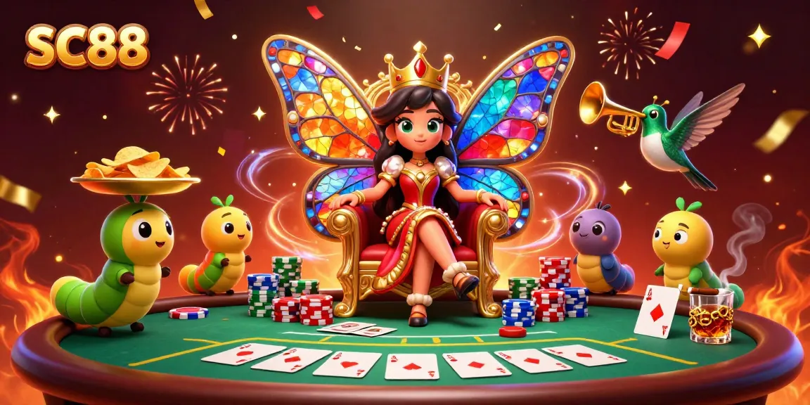 Experience thrilling poker action at SC88 with vibrant, animated characters showcasing lively gameplay.