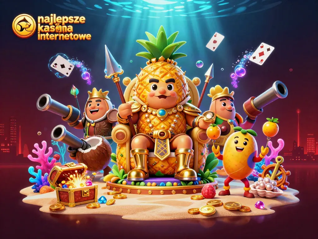 Experience the excitement of najwyższe kasyna internetowe with a vibrant 3D scene of casino characters and underwater treasures!