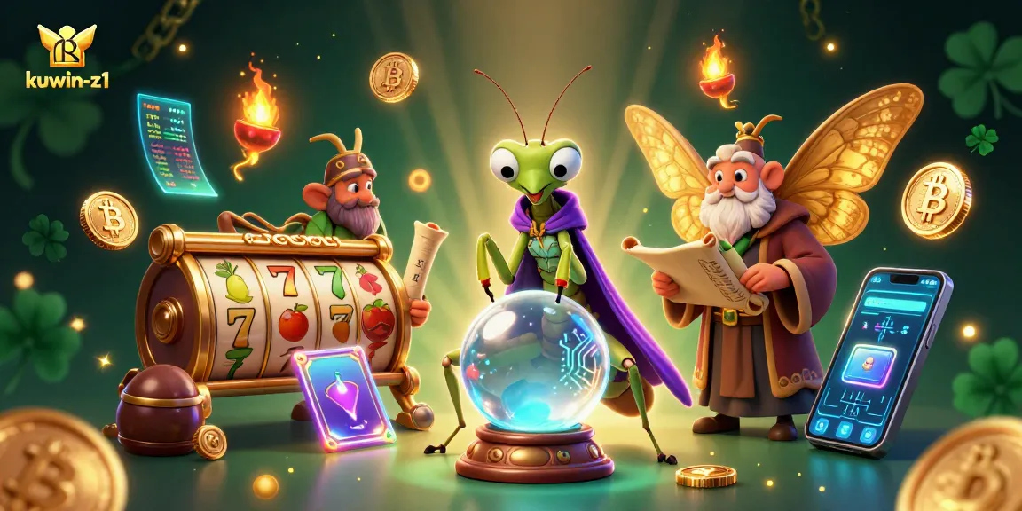 Experience thrilling wins at kuwin-z1 with a vibrant illustration of an online casino adventure.