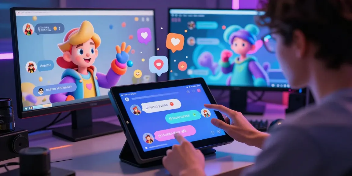 Dynamic NSFW AI chat interaction showcasing engaging character interface and vibrant technology.
