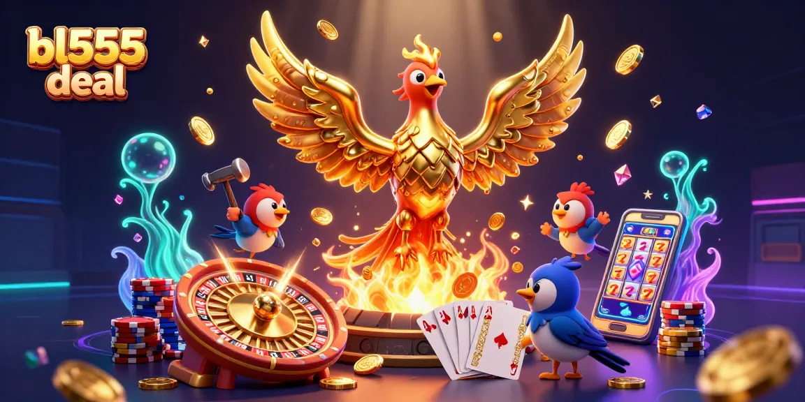 Experience the thrill of winning jackpots at bl555 deal with golden phoenixes and vibrant casino elements.