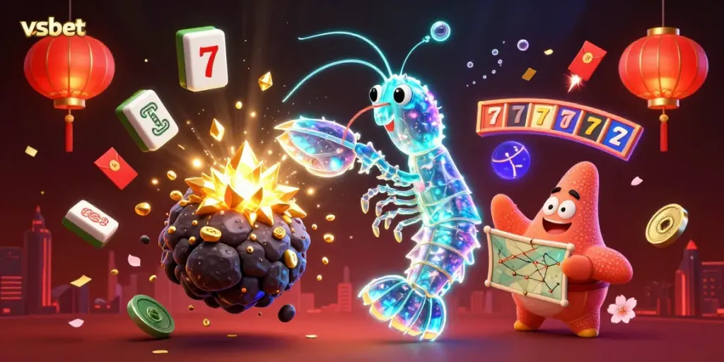 Experience the vibrant adventure of betting at vsbet, featuring a galactic samurai mantis shrimp and explosive golden wins!
