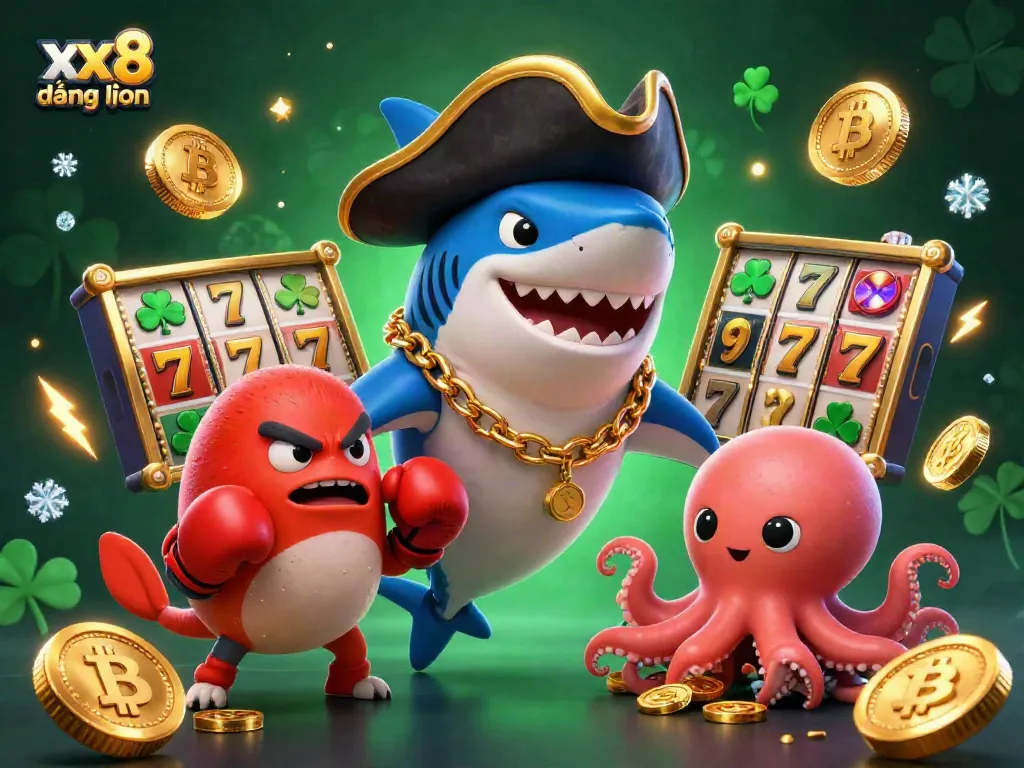 Engage with xx8 đăng nhập at the vibrant online casino, featuring cheerful characters and dynamic game elements.