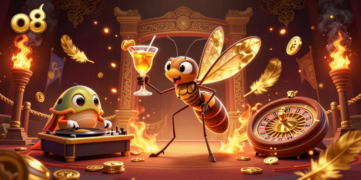 Engage in thrilling casino adventures with o8 as a vibrant 3D illustration shows unique characters and rich elements.