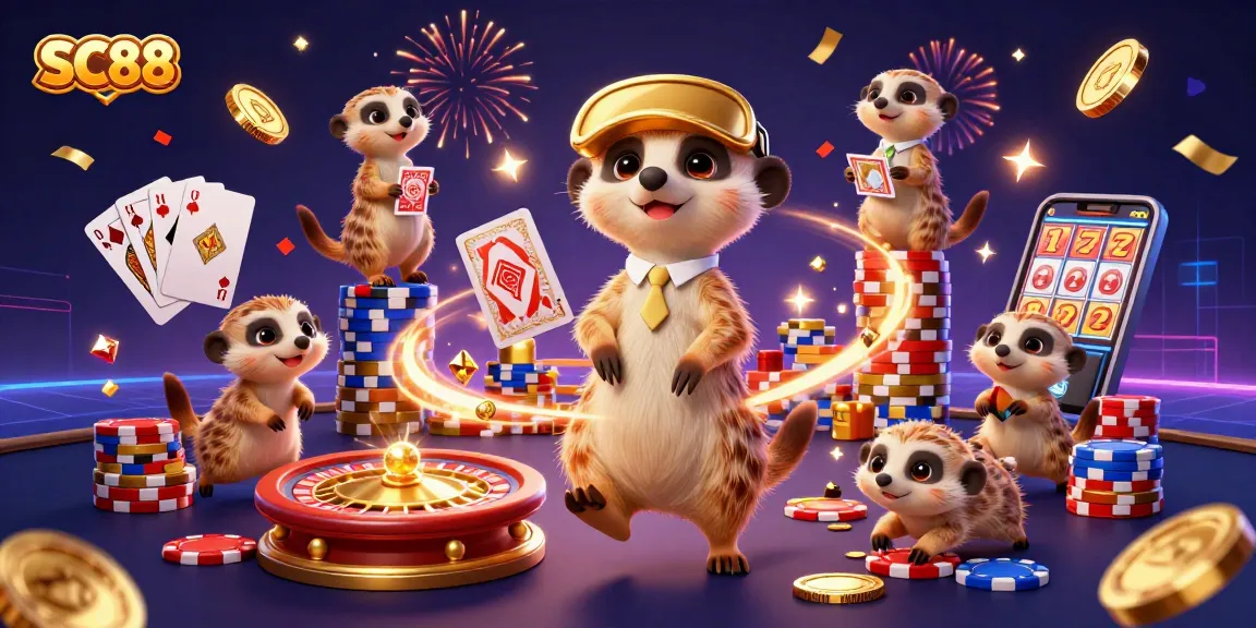 Join the excitement at SC88 Casino as meerkats engage in thrilling games and winning strategies!