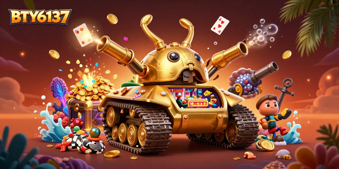 Engage with BTY6137's virtual world through a colorful 3D casino showdown illustration.