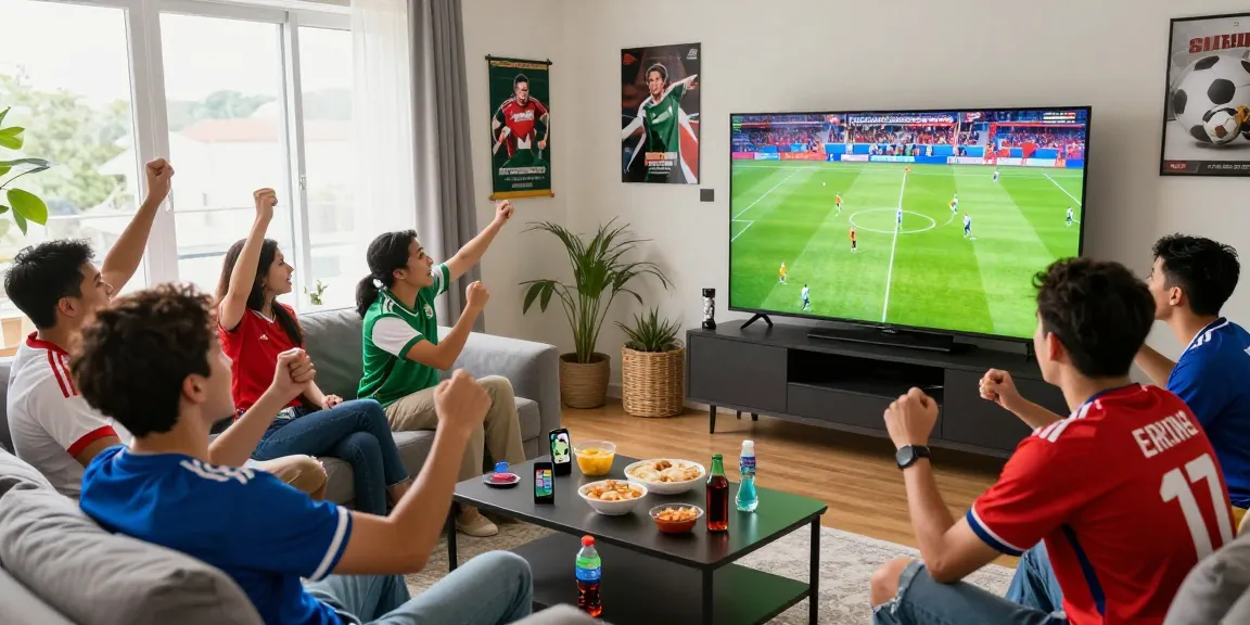 Experience متابعة مباريات كأس العالم بث مباشر بدون تقطيع with friends in a lively living room