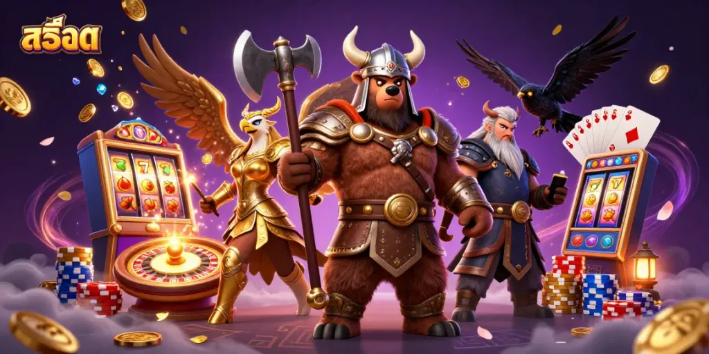 มุมมองในการเล่นเกม สล็อต ด้วยการสร้างสรรค์ 3D ที่มีรายละเอียดสูงและสัญลักษณ์ที่สวยงาม