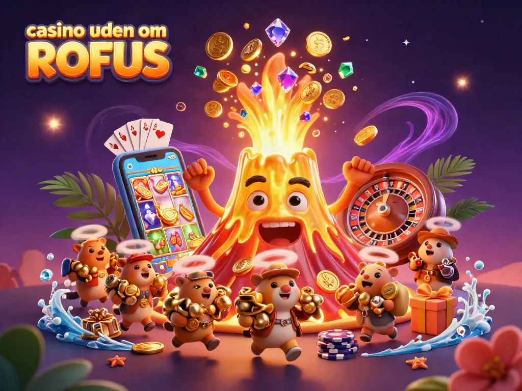 Experience thrilling gameplay at casino uden om ROFUS with colorful slots and dynamic casino elements.