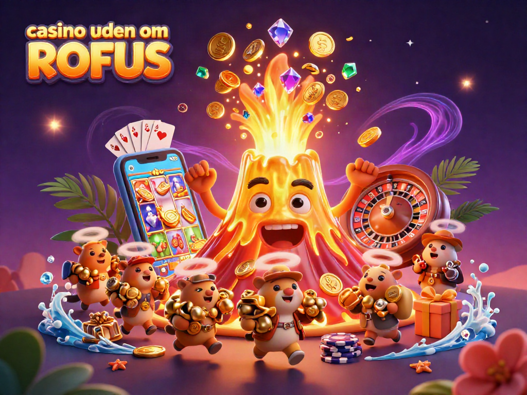 Experience thrilling gameplay at casino uden om ROFUS with colorful slots and dynamic casino elements.