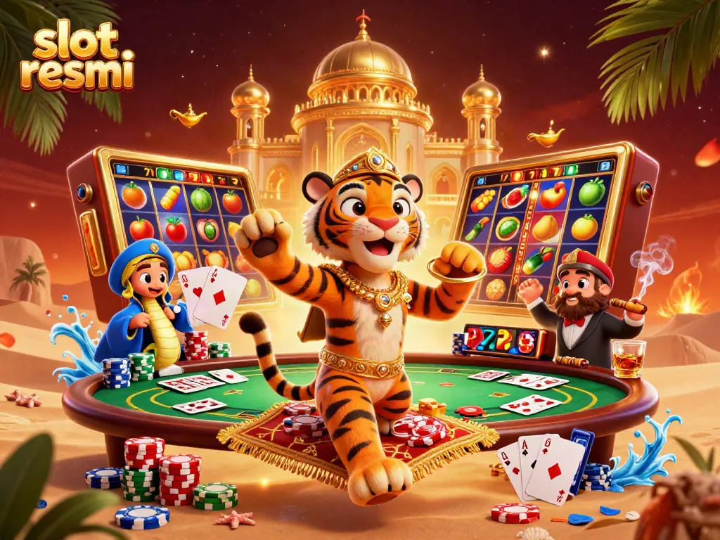 Experience excitement with the slot resmi theme as the tiger sultan takes flight on a poker chip carpet.