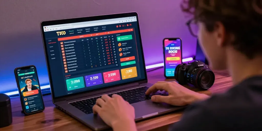 Pengguna ceritoto bertaruh secara langsung di situs Toto dengan grafik taruhan dan statistik.