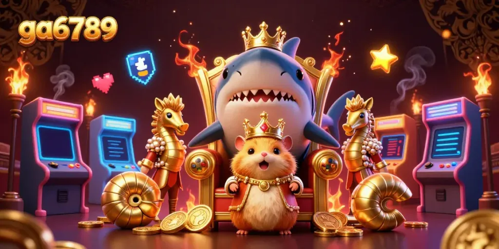 Discover exciting features at ga6789 while enjoying a vibrant gaming scene featuring the hamster king.