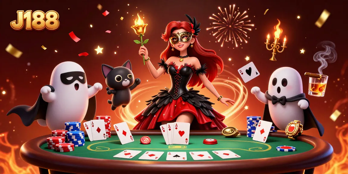 Experience the thrill of J188 poker action with vibrant visuals and immersive elements.